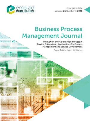 cover image of Business Process Management Journal, Volume 26, Number 4